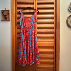 Nooworks Vacation dress Mouths Print by artist Lydia Ortiz NWOT